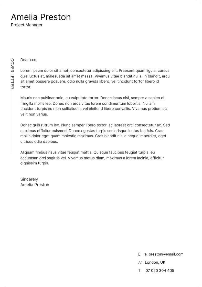 Cover Letter 3